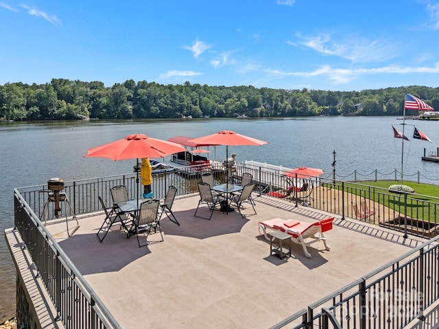 643 Lake Dr Unit 10, Lexington, NC 27292 - view of patio / terrace featuring a water view