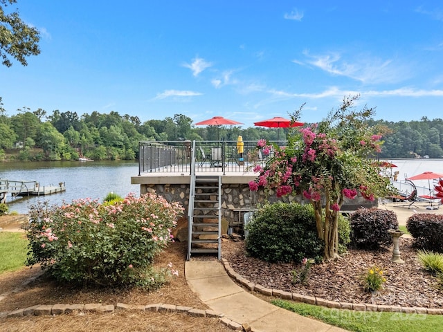 643 Lake Dr Unit 10, Lexington, NC 27292 - dock with stairway and a water view