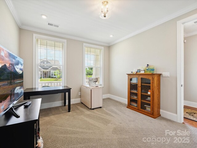10305 Superb Ln, Charlotte, NC 28215 - office space featuring ornamental molding and carpet