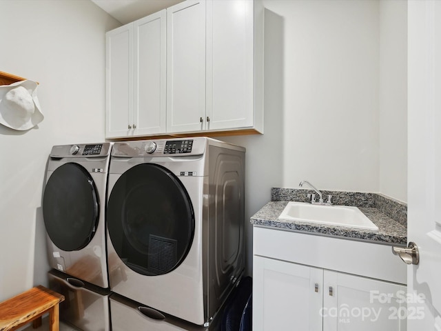 10305 Superb Ln, Charlotte, NC 28215 - laundry room with cabinet space and washing machine and dryer