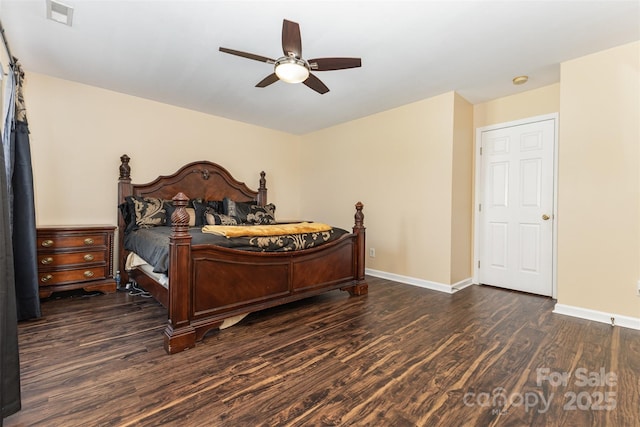 4208 Carl Parmer Dr, Harrisburg, NC 28075 - bedroom with wood finished floors and ceiling fan
