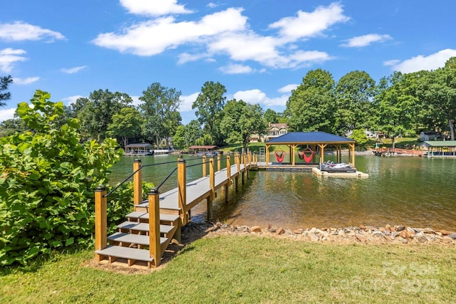 172 Honeydew Cir, Troutman, NC 28166 - dock area featuring a water view