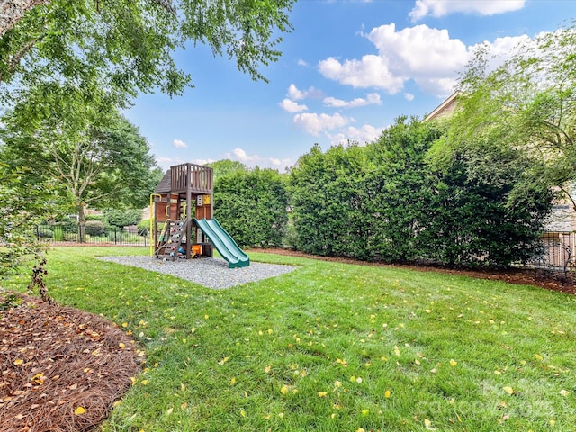 4032 Cambridge Hill Ln, Charlotte, NC 28270 - view of yard with a playground