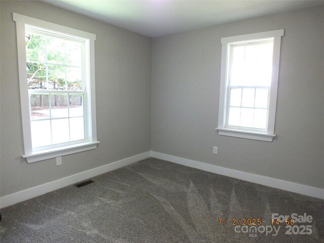 1732 Rocky River Rd, Lancaster, SC 29720 - spare room featuring plenty of natural light and dark colored carpet