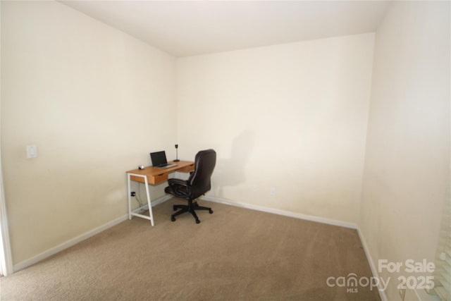 2418 Alaqua Ct, Matthews, NC 28105 - office area featuring carpet flooring and baseboards
