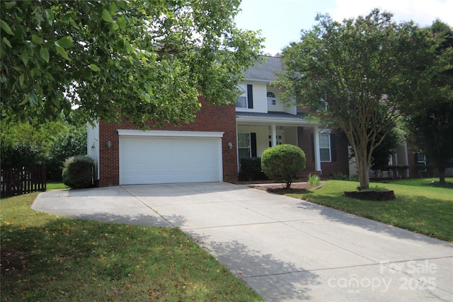 2418 Alaqua Ct, Matthews, NC 28105 - view of property hidden behind natural elements featuring brick siding and concrete driveway