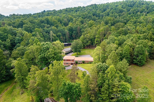 221 Roberts Ln, Lenoir, NC 28645 - aerial view of property and surrounding area featuring a forest