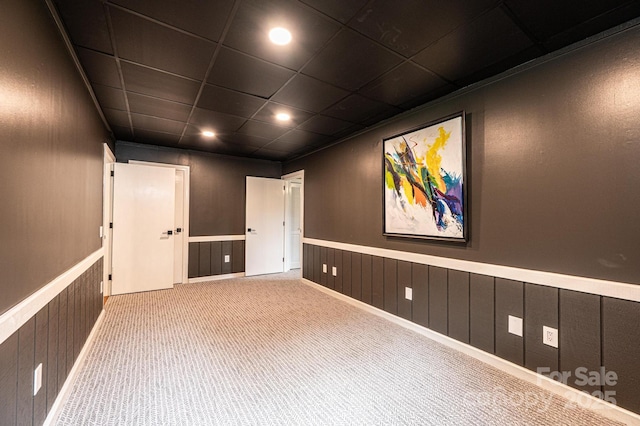 221 Roberts Ln, Lenoir, NC 28645 - carpeted cinema featuring a wainscoted wall and recessed lighting