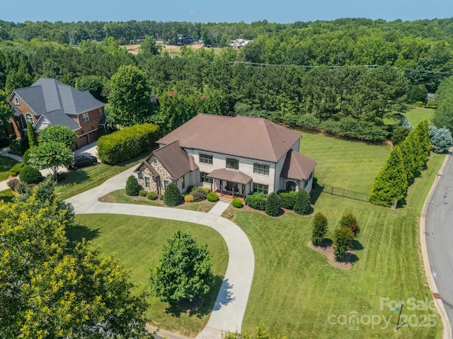 802 Capington Ln, Waxhaw, NC 28173 - aerial view of property and surrounding area featuring a forest