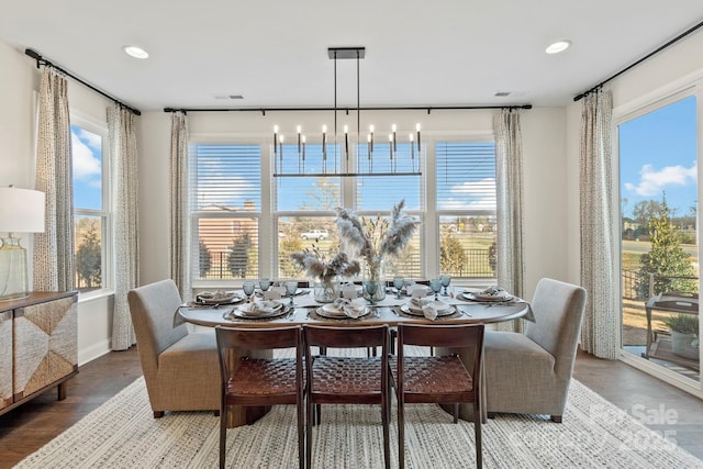 158 Nicholson Ln, Mooresville, NC 28115 - dining space featuring wood finished floors and recessed lighting