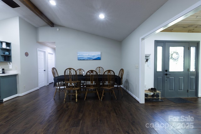 373 Fox Trace Dr, Sylva, NC 28779 - dining area featuring dark wood-style flooring and recessed lighting