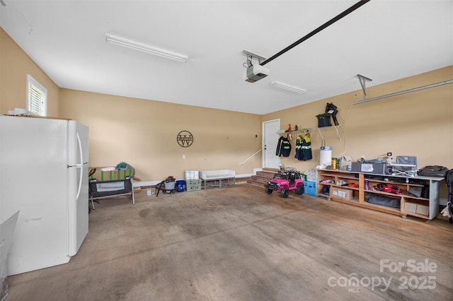210 Cool Side Dr, Salisbury, NC 28146 - garage with freestanding refrigerator and a garage door opener