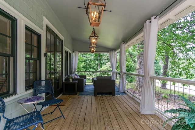 611 Hiawassee Rd, Black Mountain, NC 28711 - deck with an outdoor living space