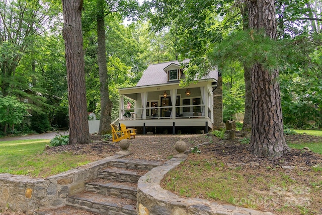 611 Hiawassee Rd, Black Mountain, NC 28711 - view of front of property with covered porch