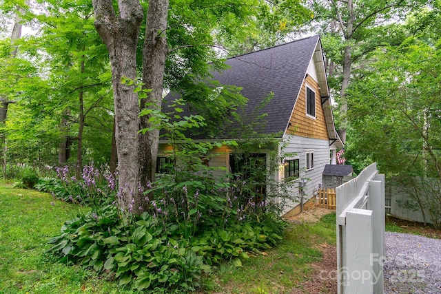 611 Hiawassee Rd, Black Mountain, NC 28711 - view of side of home featuring a shingled roof