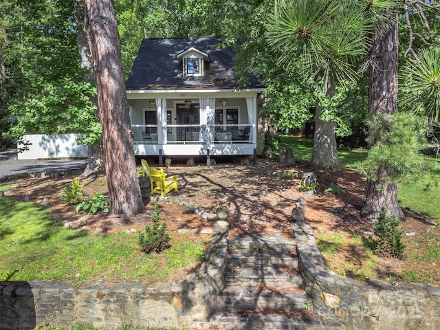 611 Hiawassee Rd, Black Mountain, NC 28711 - view of front of home featuring covered porch