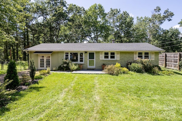 50 Taft St, Black Mountain, NC 28711 - single story home featuring french doors and brick siding