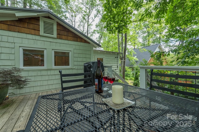112 Byrd Rd, Black Mountain, NC 28711 - wooden deck with outdoor dining space