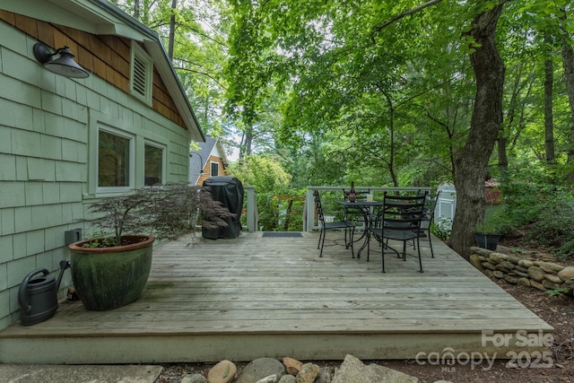 112 Byrd Rd, Black Mountain, NC 28711 - deck with outdoor dining space
