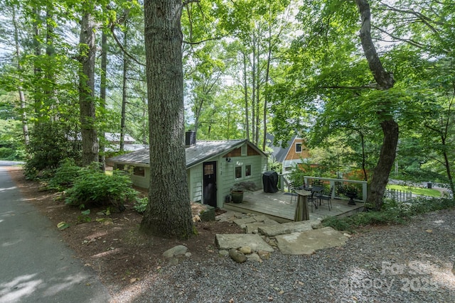 112 Byrd Rd, Black Mountain, NC 28711 - view of front facade with a deck and a metal roof