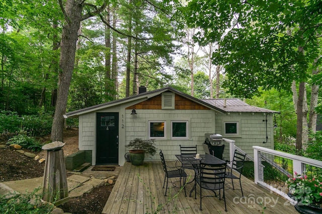 112 Byrd Rd, Black Mountain, NC 28711 - deck with outdoor dining space