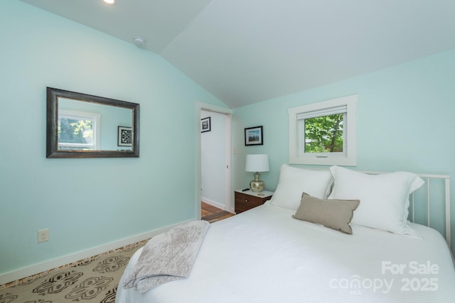 112 Byrd Rd, Black Mountain, NC 28711 - bedroom featuring lofted ceiling and baseboards