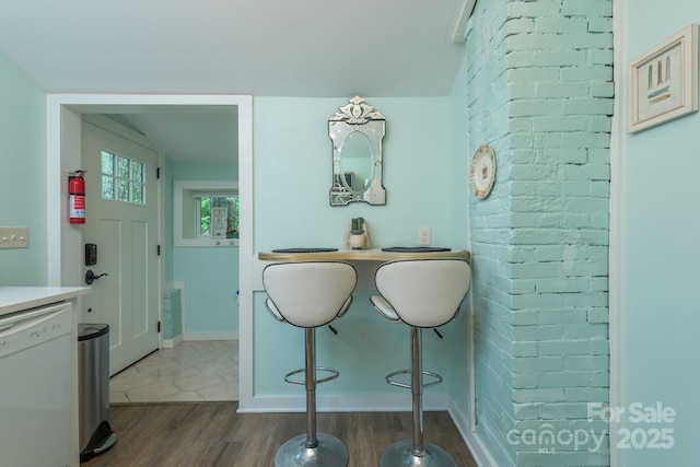 112 Byrd Rd, Black Mountain, NC 28711 - dining space featuring dark wood-style floors and baseboards