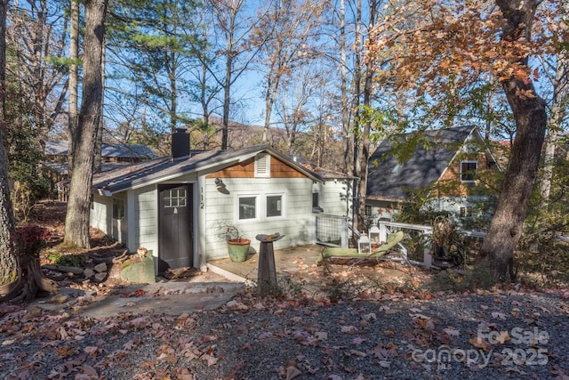 112 Byrd Rd, Black Mountain, NC 28711 - view of front facade with a chimney
