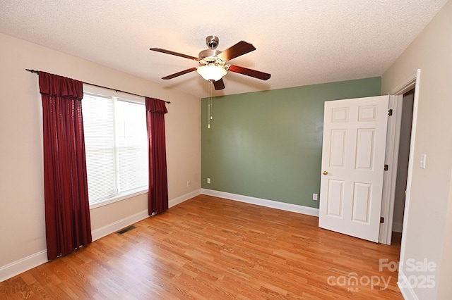 202 Pine Meadows St, Hickory, NC 28601 - spare room featuring light wood-type flooring, a ceiling fan, and a textured ceiling