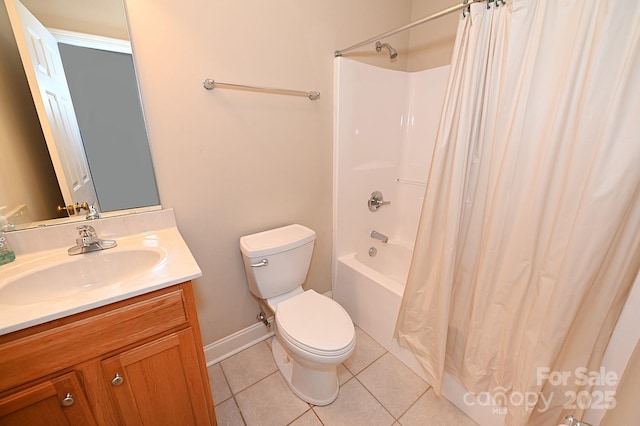 202 Pine Meadows St, Hickory, NC 28601 - bathroom with tile patterned flooring, vanity, and shower / bath combination with curtain
