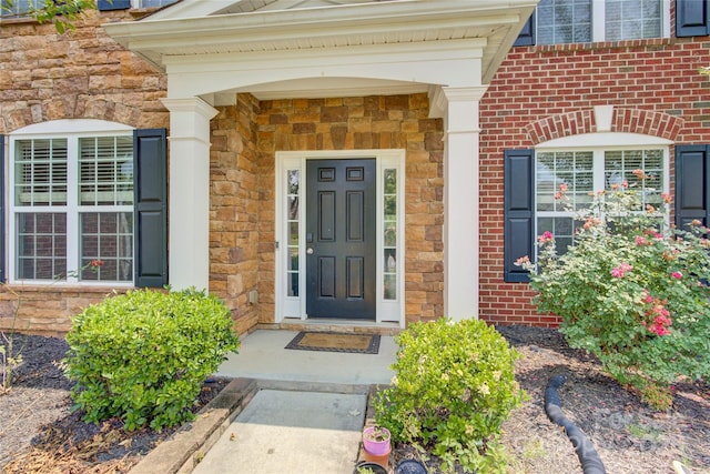 2805 Julian Glen Cir, Waxhaw, NC 28173 - entrance to property featuring stone siding