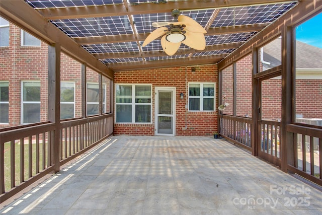 2805 Julian Glen Cir, Waxhaw, NC 28173 - unfurnished sunroom featuring ceiling fan
