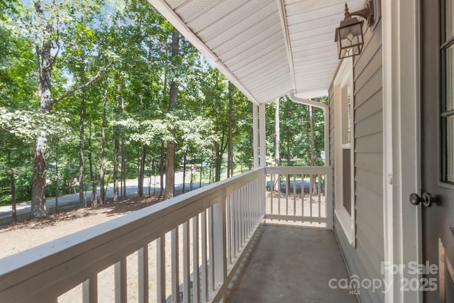 6101 Mcgregor Dr, Charlotte, NC 28227 - balcony with view of wooded area