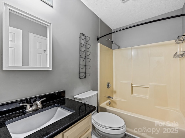 1745 Haywood Manor Rd Unit A, Hendersonville, NC 28791 - bathroom with vanity,  shower combination, and a textured ceiling