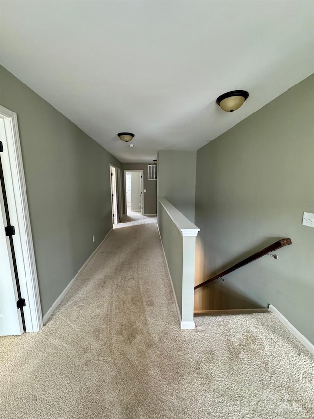 12517 Pine Terrace Ct, Charlotte, NC 28273 - hall featuring an upstairs landing and light carpet
