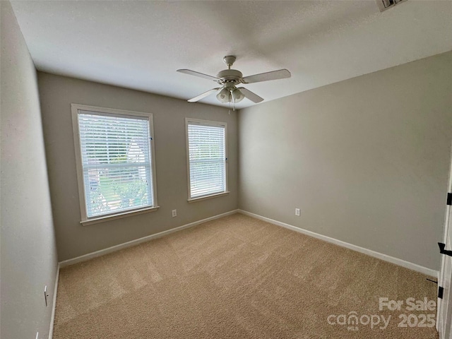 12517 Pine Terrace Ct, Charlotte, NC 28273 - unfurnished room with light colored carpet and ceiling fan
