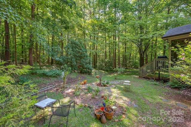 144 Beechwood Dr, Columbus, NC 28722 - view of yard with a forest view