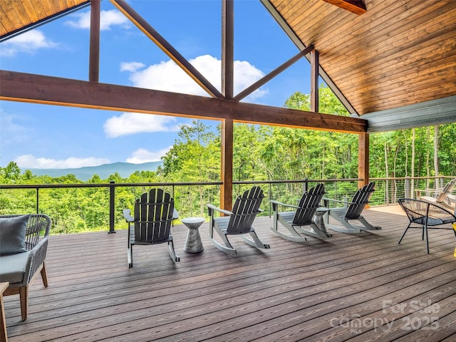 627 Cherry Hl Unit 201, Mill Spring, NC 28756 - view of wooden deck