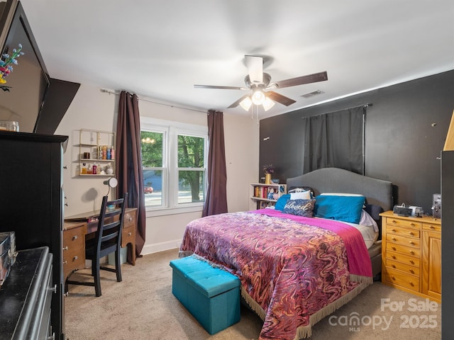206 Friedheim Rd, Rock Hill, SC 29730 - bedroom with carpet flooring, ceiling fan, and a desk