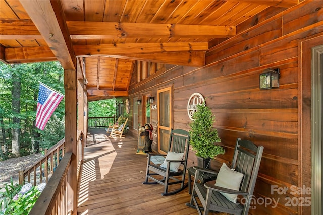279 Outback Trl, Nebo, NC 28761 - view of wooden porch