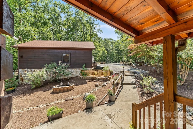279 Outback Trl, Nebo, NC 28761 - view of yard with a patio area and an outdoor structure