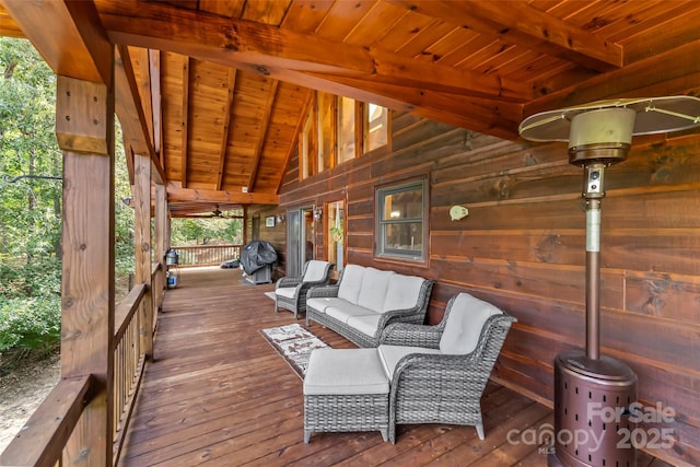 279 Outback Trl, Nebo, NC 28761 - view of wooden terrace
