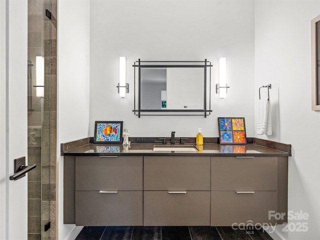 23 Haverhill Ct, Flat Rock, NC 28731 - full bathroom with vanity and a shower stall