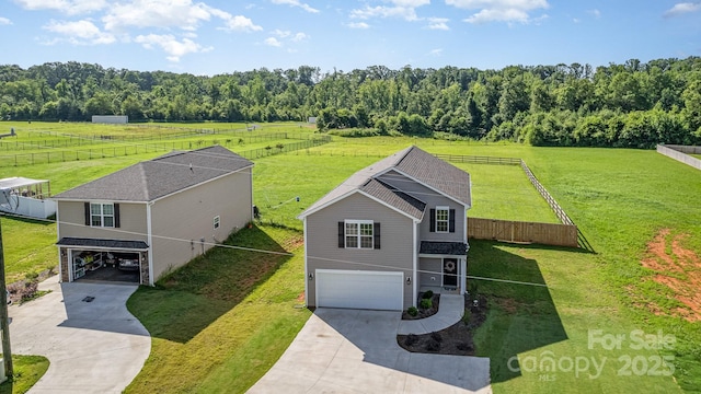 1026 Baileys Chapel Rd, Advance, NC 27006 - aerial view of sparsely populated area