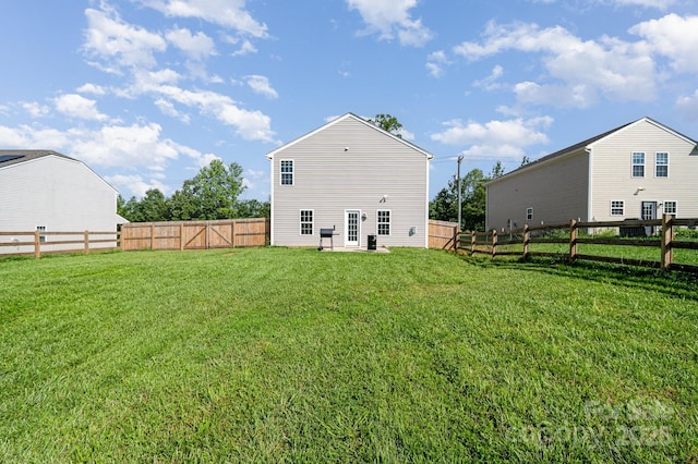 1026 Baileys Chapel Rd, Advance, NC 27006 - back of property featuring a fenced backyard