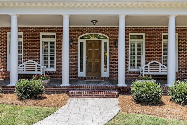6716 Southby Ct, Charlotte, NC 28270 - entrance to property featuring covered porch and brick siding