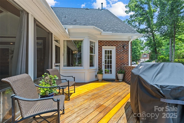6716 Southby Ct, Charlotte, NC 28270 - wooden deck featuring a grill