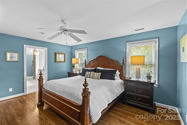 6716 Southby Ct, Charlotte, NC 28270 - bedroom featuring wood finished floors and ceiling fan