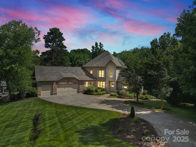 166 Atlantic Way, Mooresville, NC 28117 - view of front of property with concrete driveway, an attached garage, and a lawn