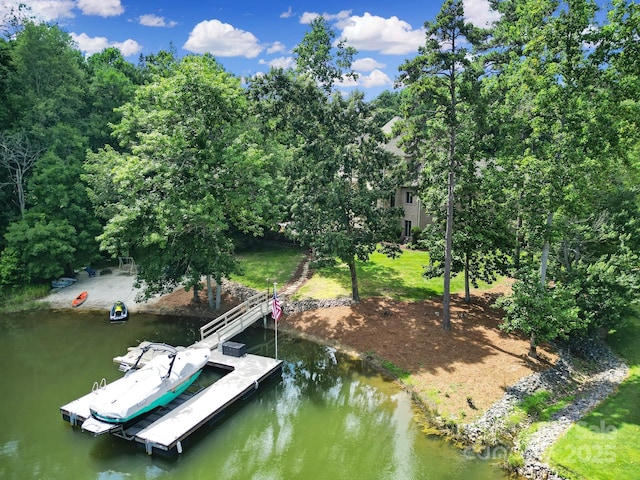 166 Atlantic Way, Mooresville, NC 28117 - dock featuring a water view and view of wooded area